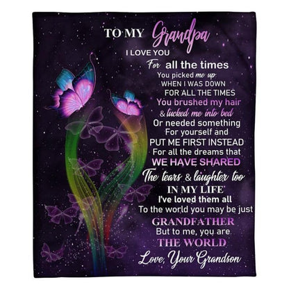 To My Grandpa - From Grandson - A319 - Premium Blanket