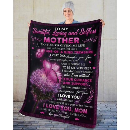 To My Mom - From Daughter  - A368 - Premium Blanket