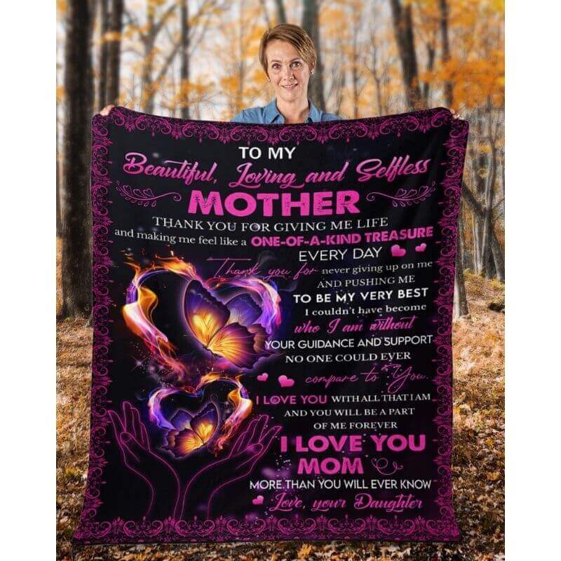 To My Mom - From Daughter  - A370 - Premium Blanket