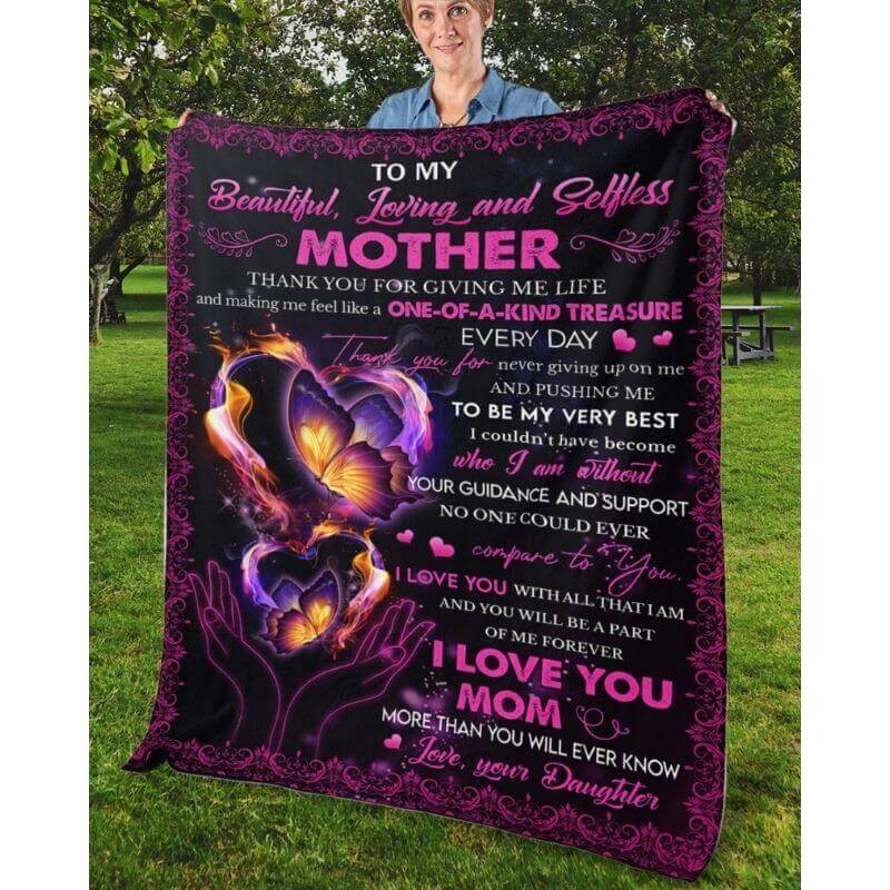 To My Mom - From Daughter  - A370 - Premium Blanket