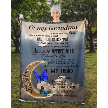 To My Grandma - From Granddaughter - A314 - Premium Blanket