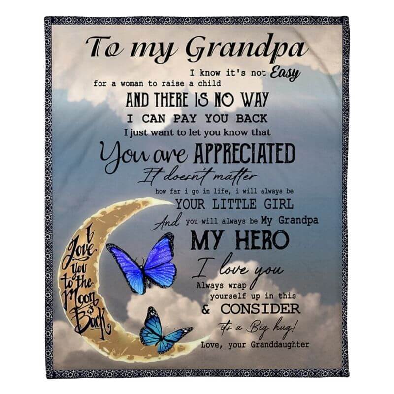 To My Grandpa - From Granddaughter - A314 - Premium Blanket