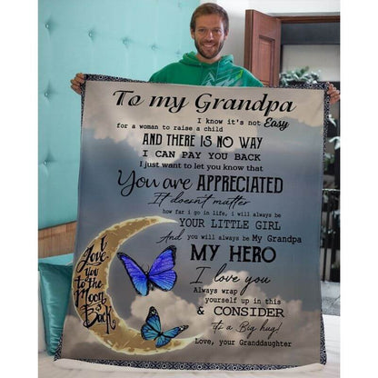 To My Grandpa - From Granddaughter - A314 - Premium Blanket