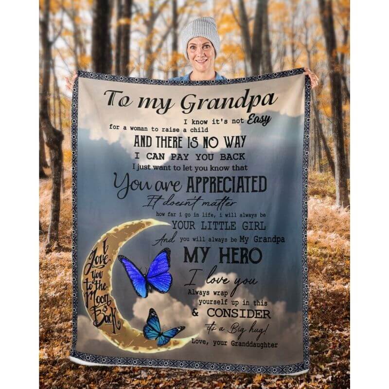 To My Grandpa - From Granddaughter - A314 - Premium Blanket