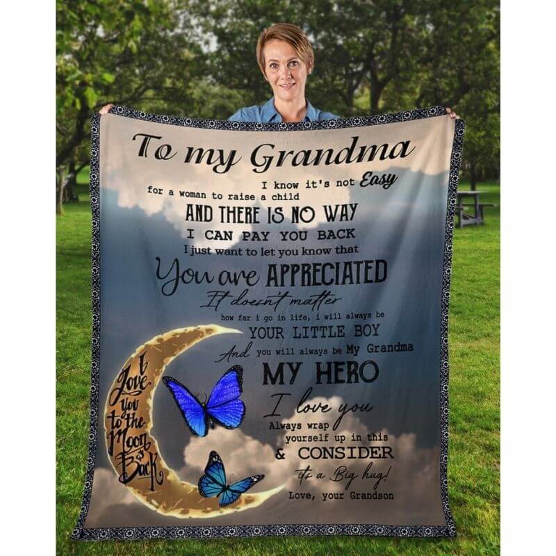 To My Grandma - From Grandson - A314 - Premium Blanket