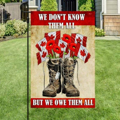 Thank You Veteran Canada Flag We Don’t Know Them All But We Owe Them All