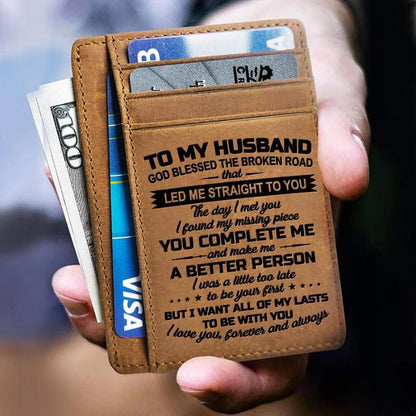 To My Husband - All Of My Lasts To Be With You - Card Wallet