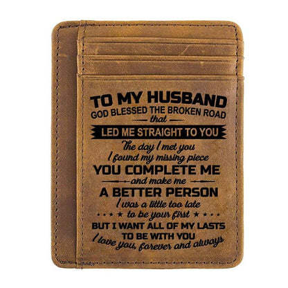 To My Husband - All Of My Lasts To Be With You - Card Wallet