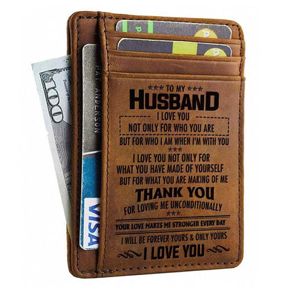 To My Husband - Thank You For Loving Me Unconditionally - Card Wallet