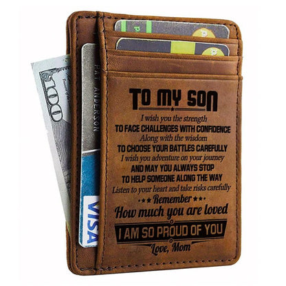 Mom To Son - Listen To Your Heart And Take Risks Carefully - Card Wallet