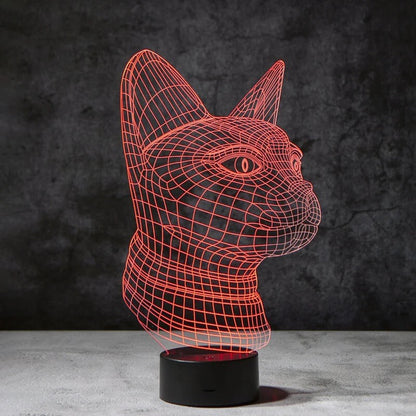 Cat 3D Illusion Lamp