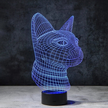 Cat 3D Illusion Lamp