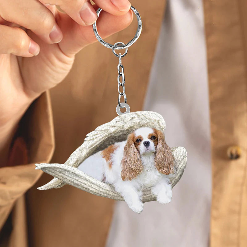 Sleeping Angel Acrylic Keychain Cavalier King Charles Spaniel SA058