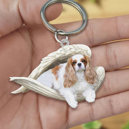 Sleeping Angel Acrylic Keychain Cavalier King Charles Spaniel SA058