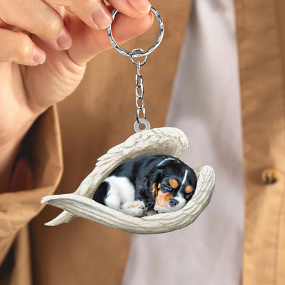 Sleeping Angel Acrylic Keychain Cavalier King Charles Spaniel SA073