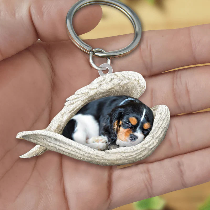 Sleeping Angel Acrylic Keychain Cavalier King Charles Spaniel SA073