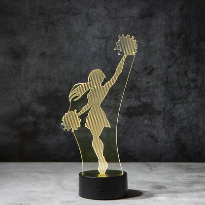 Cheerleader 3D Illusion Lamp