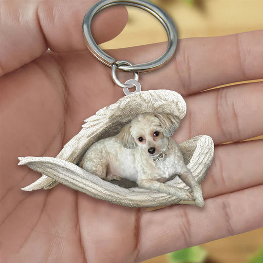 Sleeping Angel Acrylic Keychain Chinese Crested Powderpuff SA102