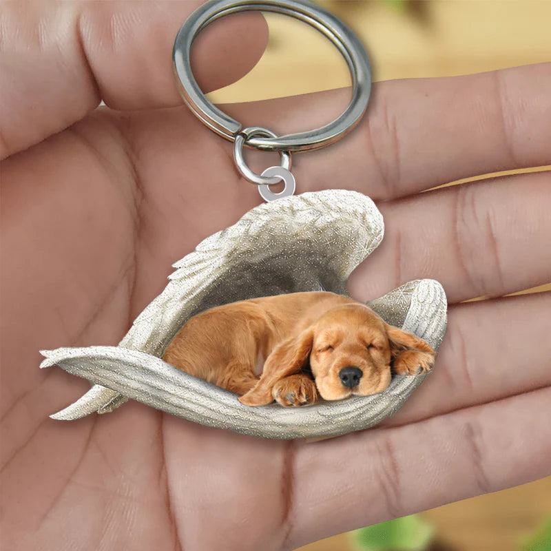 Sleeping Angel Acrylic Keychain Cocker Spaniel SA046