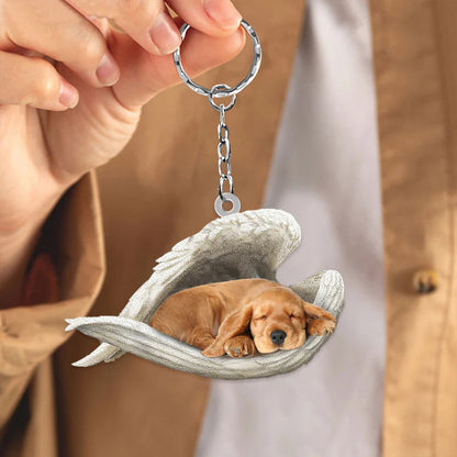 Sleeping Angel Acrylic Keychain Cocker Spaniel SA046