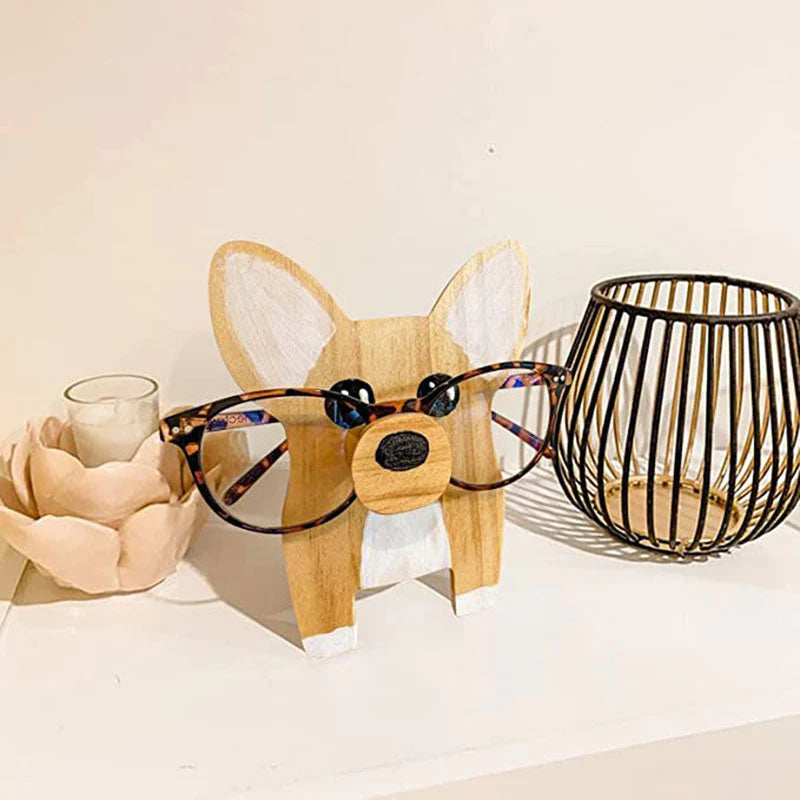 Handmade Glasses Stand Corgi