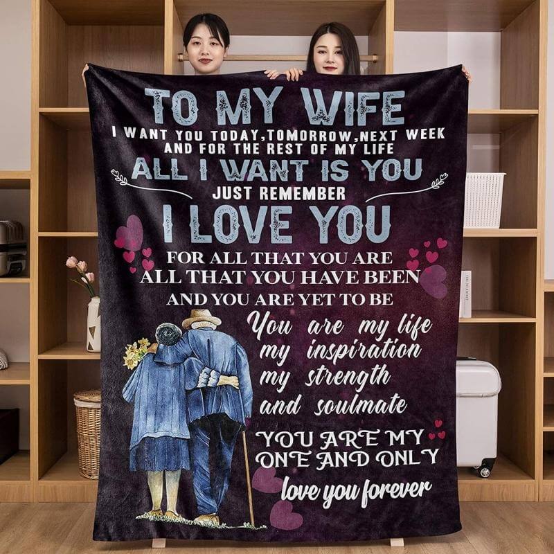 To My Wife - From Husband - B144 - Premium Blanket