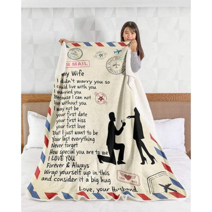 To My Wife - From Husband - A358 - Premium Blanket