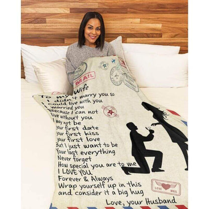 To My Wife - From Husband - A358 - Premium Blanket