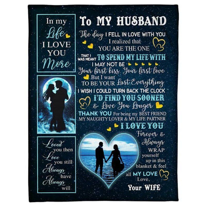 To My Husband - From Wife  - A356 - Premium Blanket