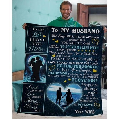 To My Husband - From Wife  - A356 - Premium Blanket