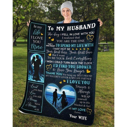 To My Husband - From Wife  - A356 - Premium Blanket