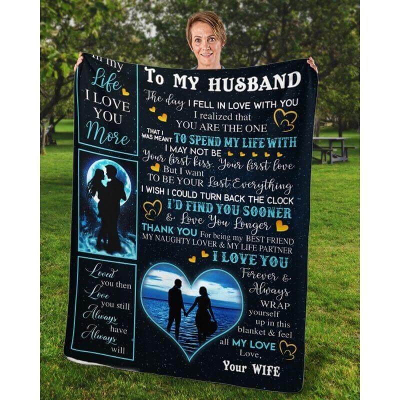 To My Husband - From Wife  - A356 - Premium Blanket