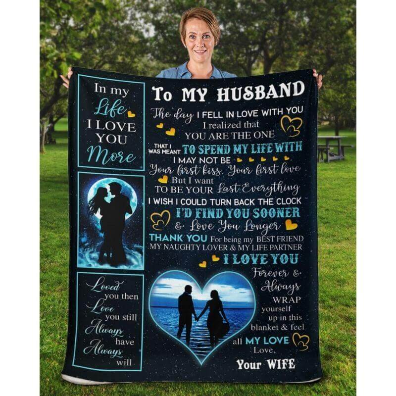 To My Husband - From Wife  - A356 - Premium Blanket