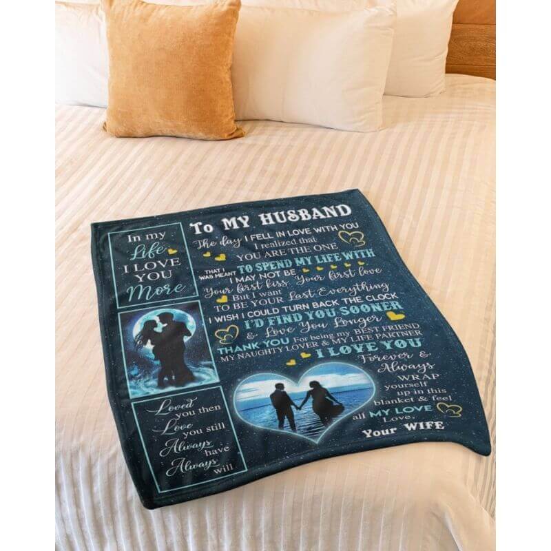 To My Husband - From Wife  - A356 - Premium Blanket