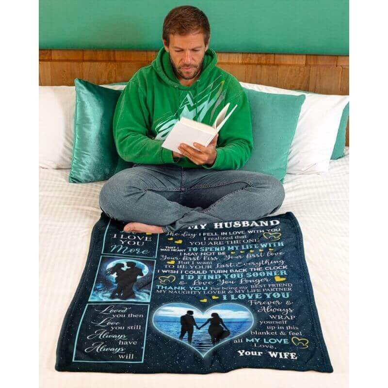 To My Husband - From Wife  - A356 - Premium Blanket