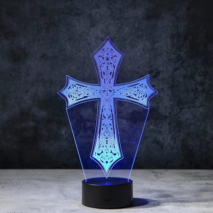 Cross 3D Illusion Lamp