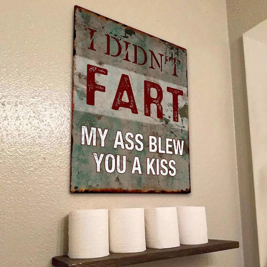 Blew You A Kiss Funny Metal Sign For Garage Vintage Bar Signs Home Decor For Men Sarcastic Bathroom Accessories Home Signs