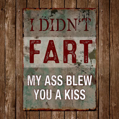 Blew You A Kiss Funny Metal Sign For Garage Vintage Bar Signs Home Decor For Men Sarcastic Bathroom Accessories Home Signs