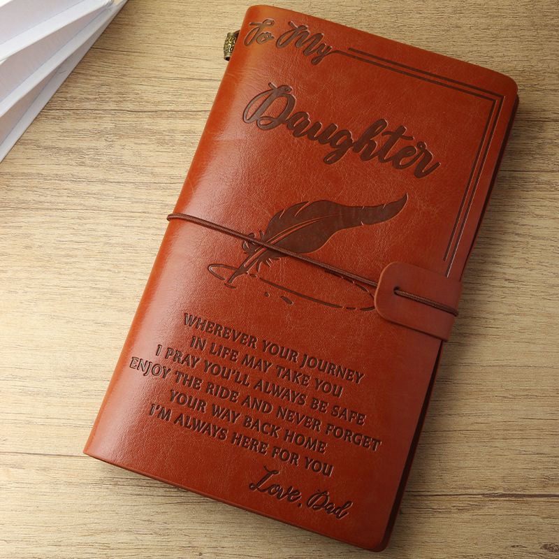 Enjoy The Ride - Engraved Leather Journal Notebook