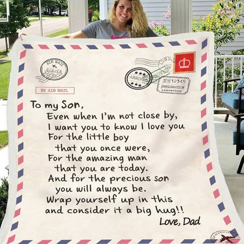 To My Daughter/Son - Sweet Words Letter A614 - Fleece Blanket