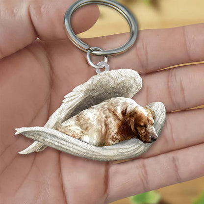 Sleeping Angel Acrylic Keychain English Setter SA086