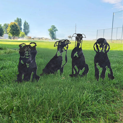 Pit Bull Metal Silhouette