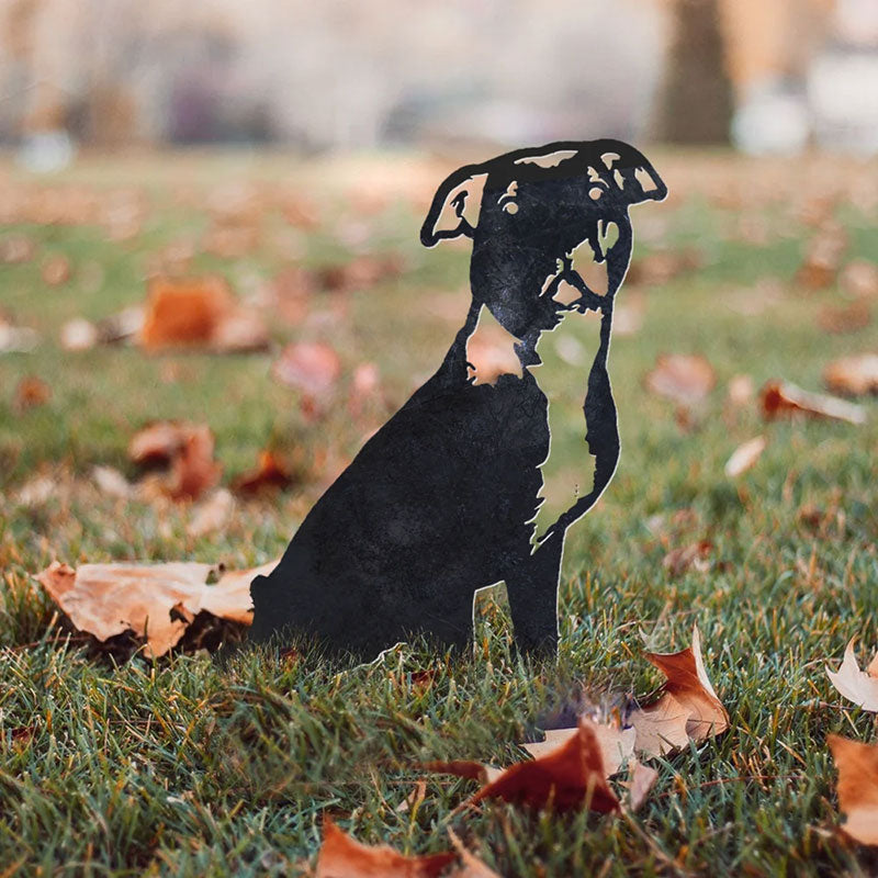 Pit Bull Metal Silhouette