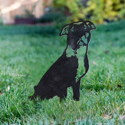 Pit Bull Metal Silhouette