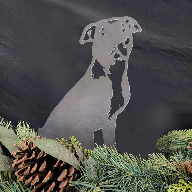 Pit Bull Metal Silhouette