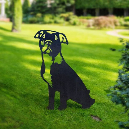 Pit Bull Metal Silhouette