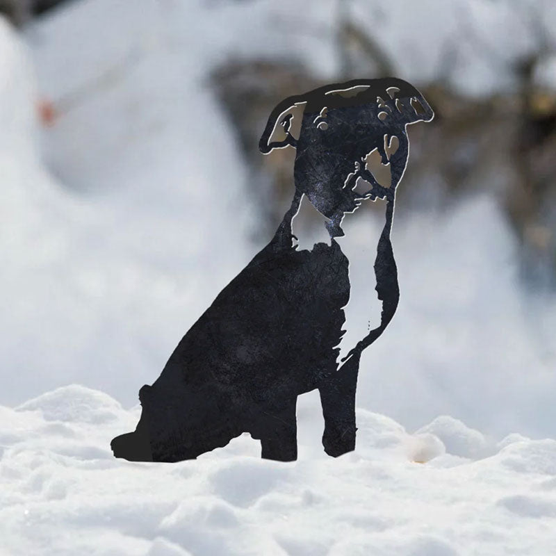 Pit Bull Metal Silhouette