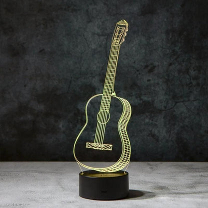 Guitar 3D Illusion Lamp