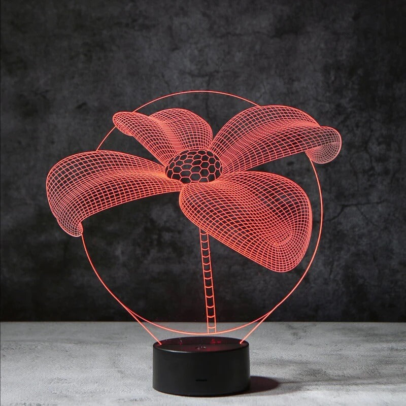 Flower 3D Illusion Lamp