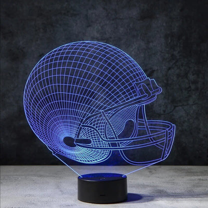 Football Helmet 3D Illusion Lamp